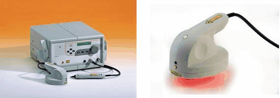 Lasergerät und Behandlungsbilder